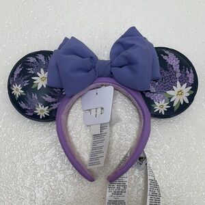 Disney Purple Floral Minnie Mouse Ears